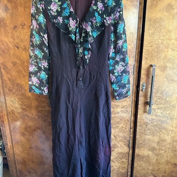 Rampage Vintage Floral Button-Up jumpsuit - Picture 1 of 10